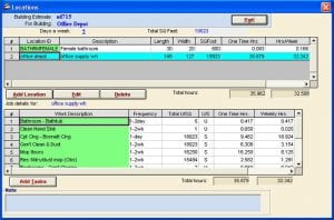 Job Estimator software for estimating cleaning and janitorial jobs